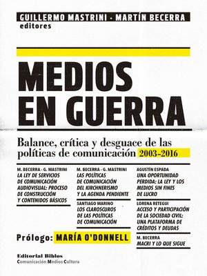 cover image of Medios en guerra